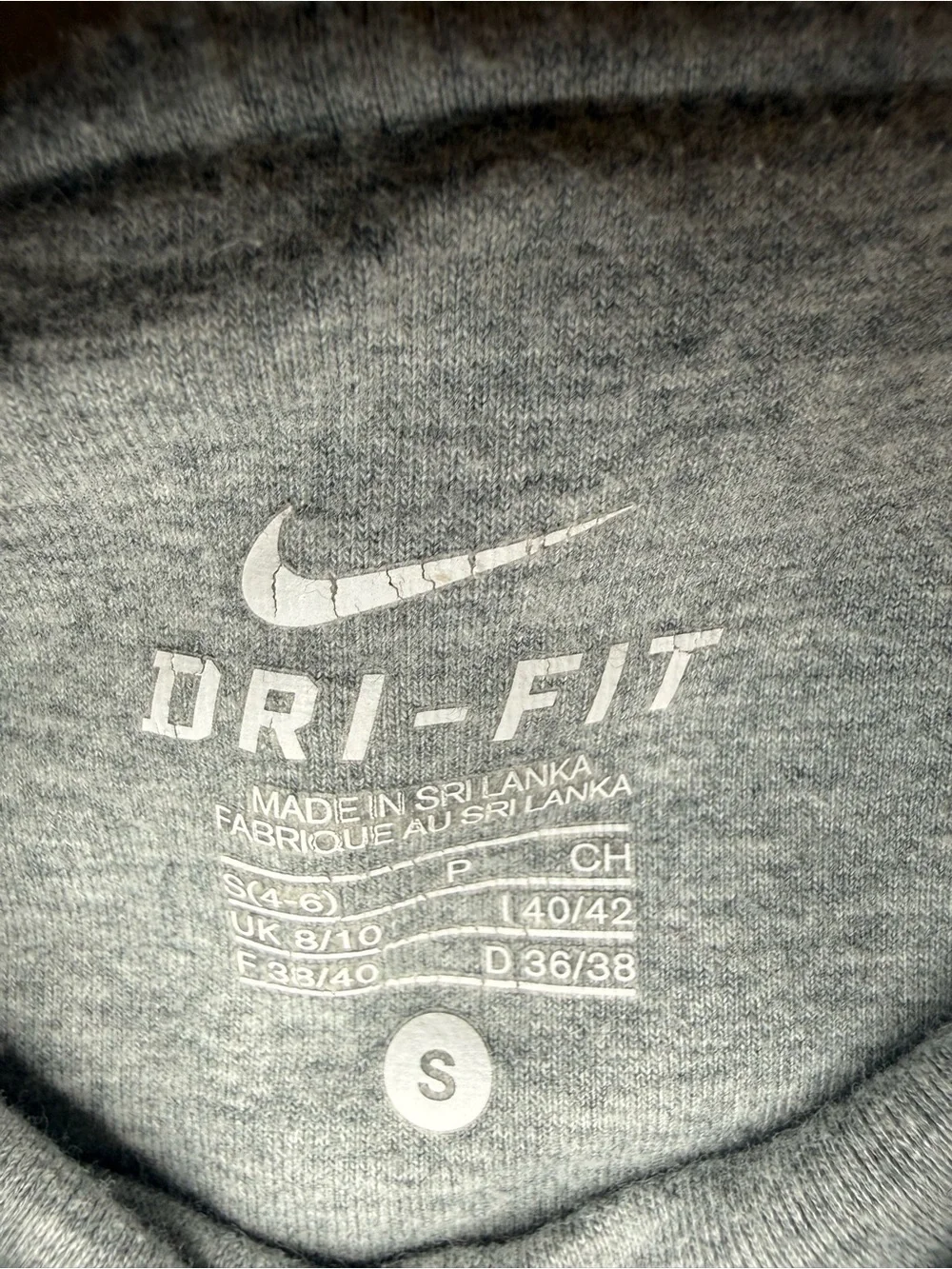 Nike Girls' Gray Capri Leggings with White Trim